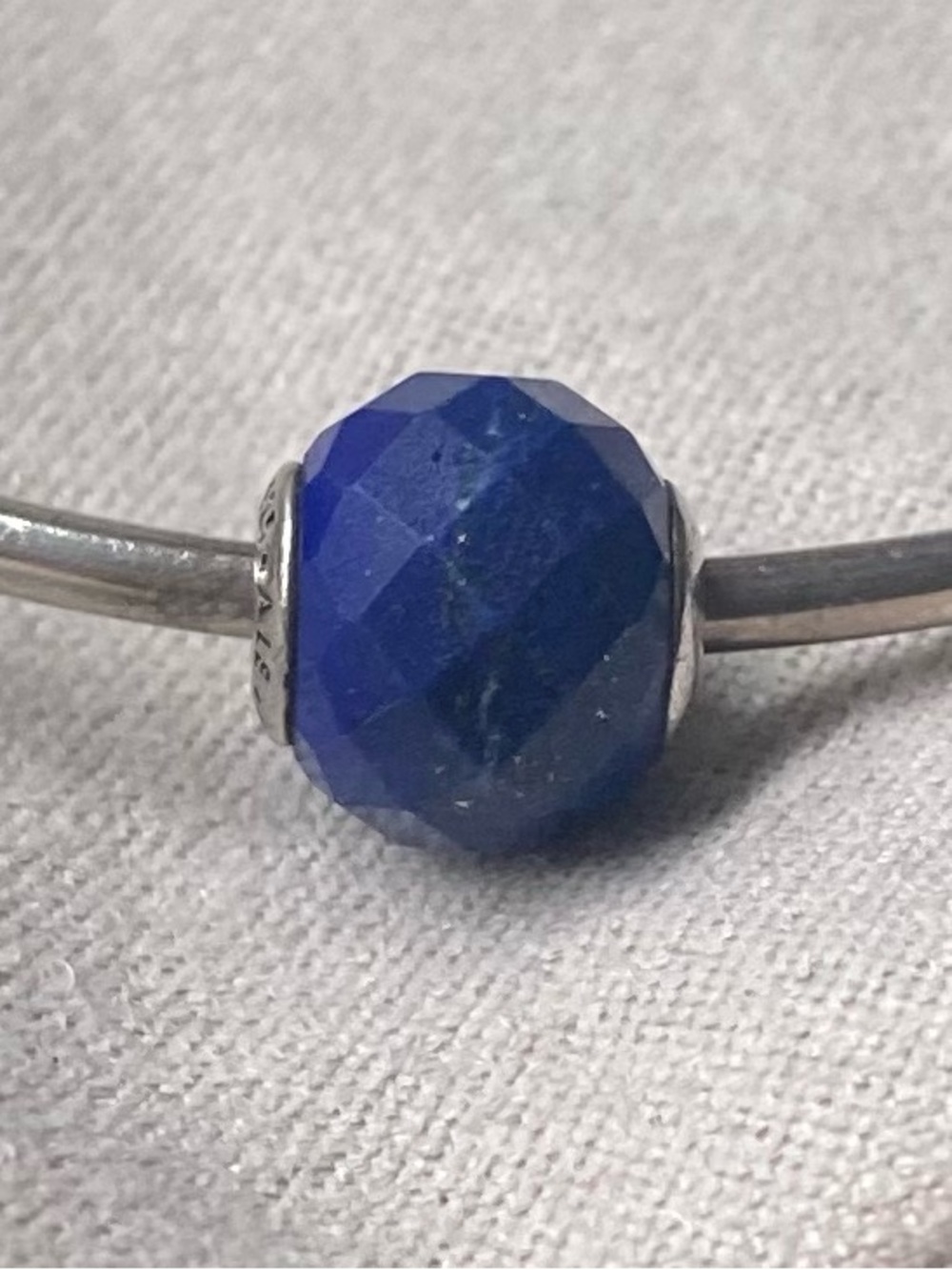 Pandora Faceted Deep Blue Charm Bead